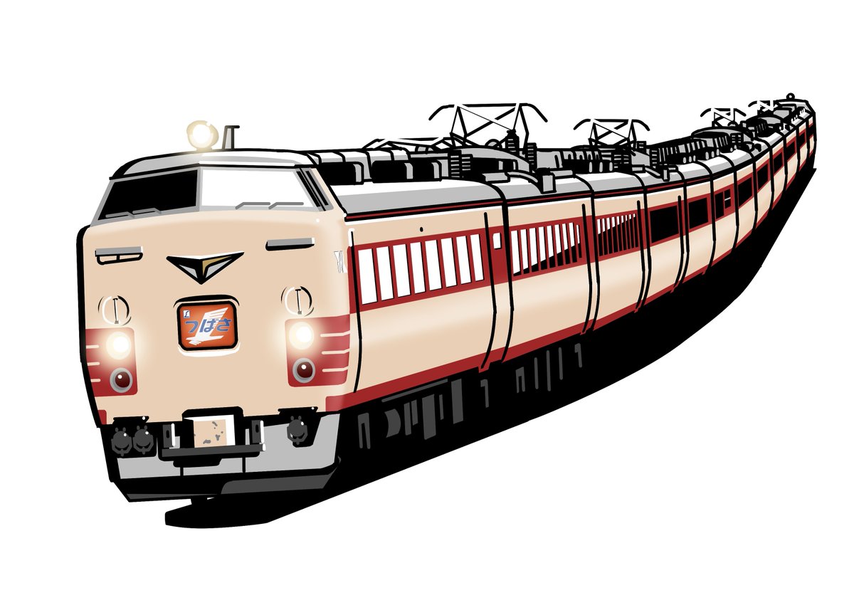 今日はエイプリールフールですね。
でんしゃのイラストを再掲します。 