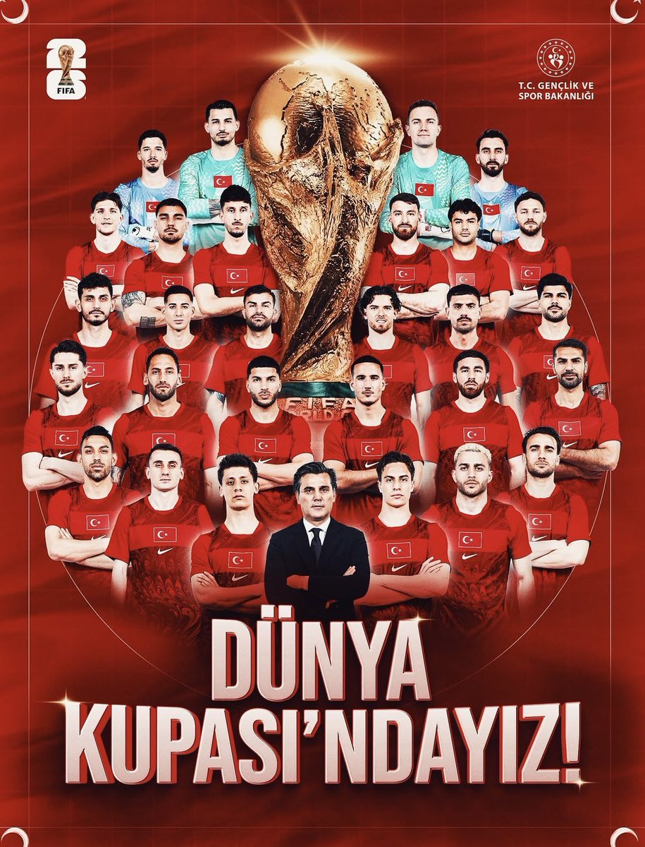 hakanarol's tweet photo. 24 yıl aradan sonra tekrar Dünya Kupasındayız. 💪

Tebrikler Milli Takım 🇹🇷 

#BizimÇocuklar 
#MilliTakım https://t.co/4vzpnIblrV