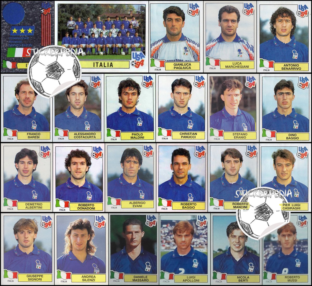 Stickerpedia1's tweet image. Italia WC 1994 #panini