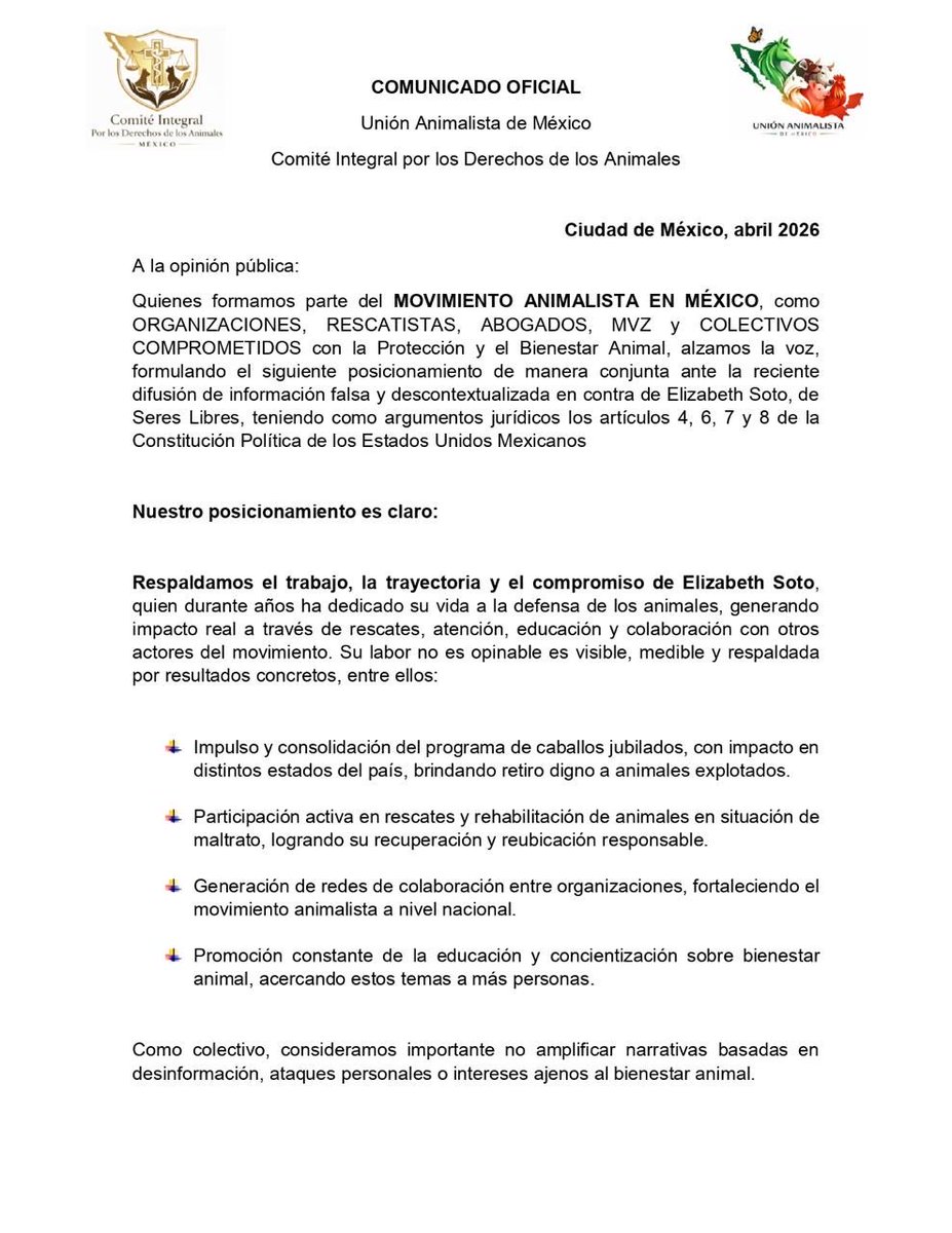 Comite Integral por el Derecho de los Animales tweet media