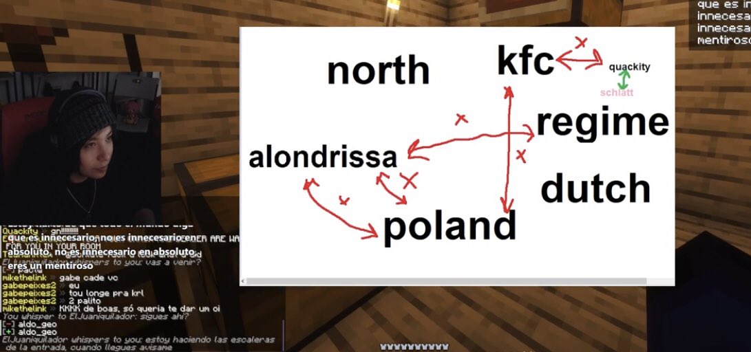 Quackity was breaking down the the conflicts between factions on the QSMP and he ONLY put a positive relationship between him and Schlatt