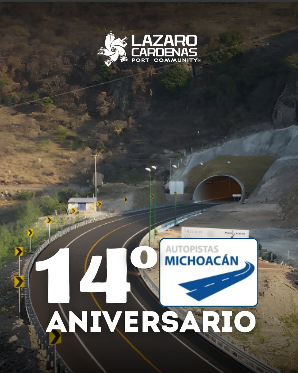 Desde la Comunidad Portuaria de Lázaro Cárdenas celebramos con orgullo el 14º aniversario de Autopistas Michoacán, reconociendo su papel estratégico en la conectividad logística del país.
¡Felicidades por estos 14 años de trabajo, crecimiento y aporte al sector!