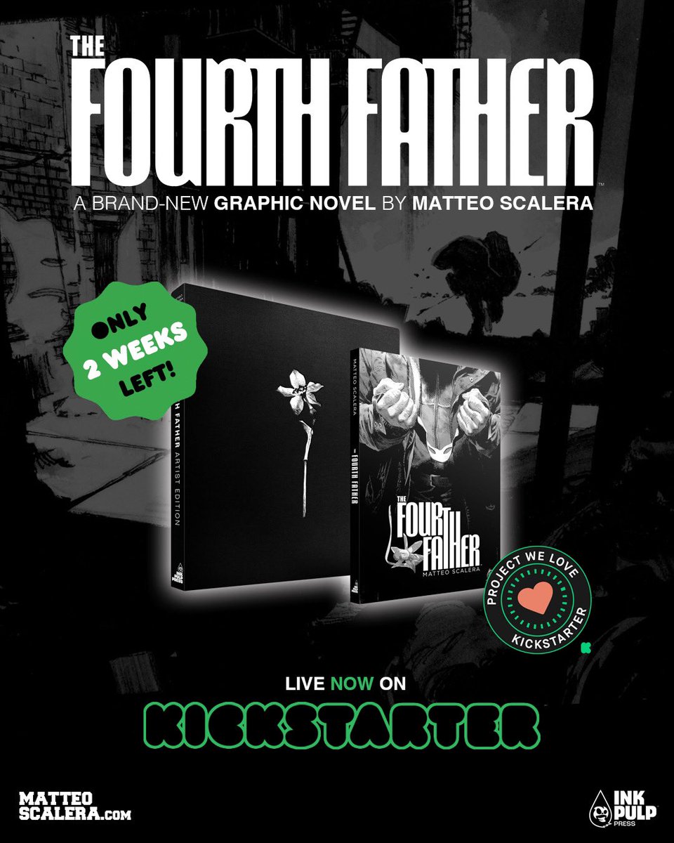 ScaleraMatteo's tweet photo. Only TWO WEEKS left!
Get yourself a copy of THE FOURTH FATHER on @Kickstarter !!!
@inkpulp https://t.co/7JoVxd1AXU