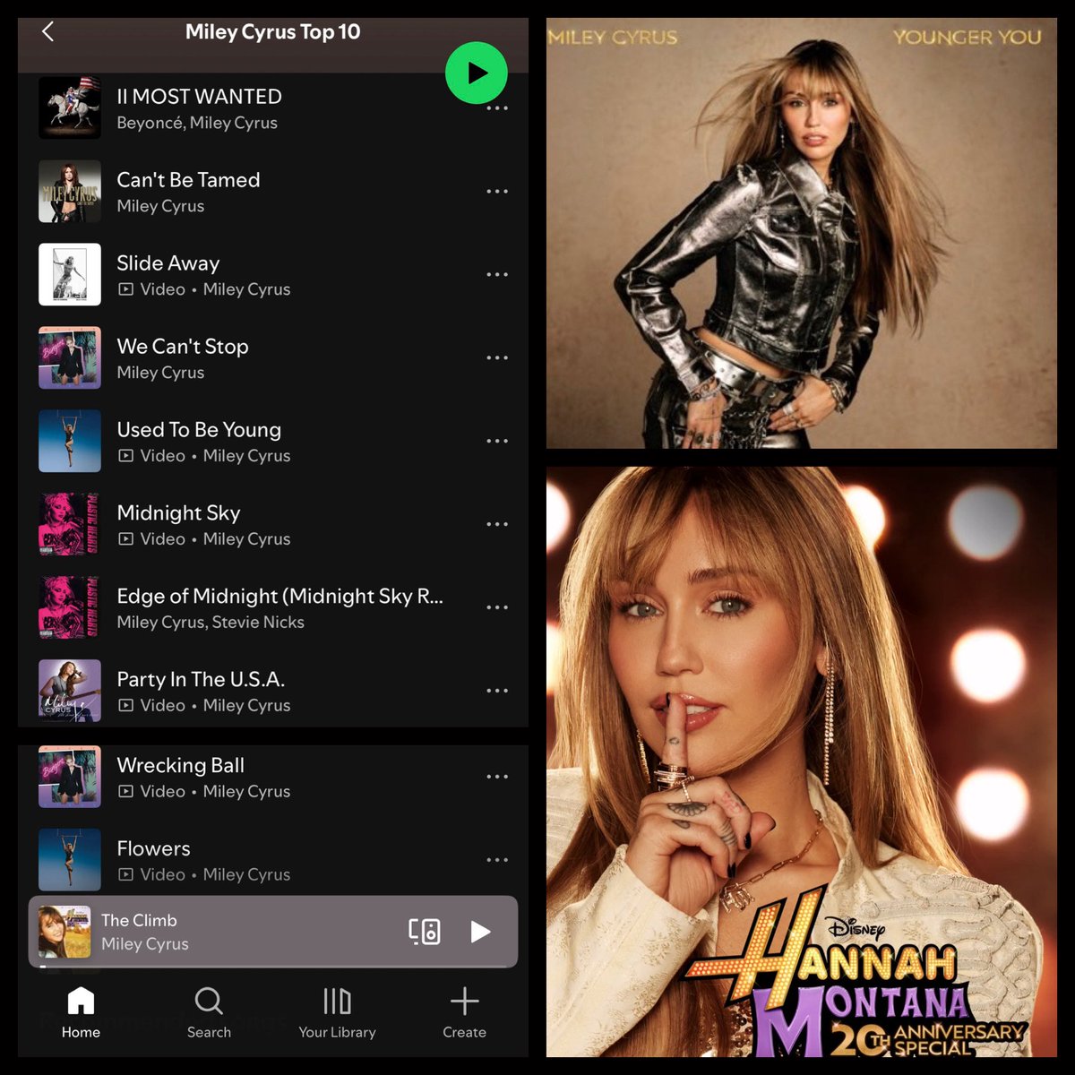 mmediareview's tweet photo. 2️⃣0️⃣ years since #disneychannel aired #hannahmontana, #mileycyrus continues her music. #disneyplus+ has a #hannahversary reunion, #iheartawards named her an Innovator, &amp; new single “Younger You” is out now. Recap our top 🔟 episode &amp; #spotifyplaylist: https://t.co/EiVQBPwGIn https://t.co/ixAyaOE7az