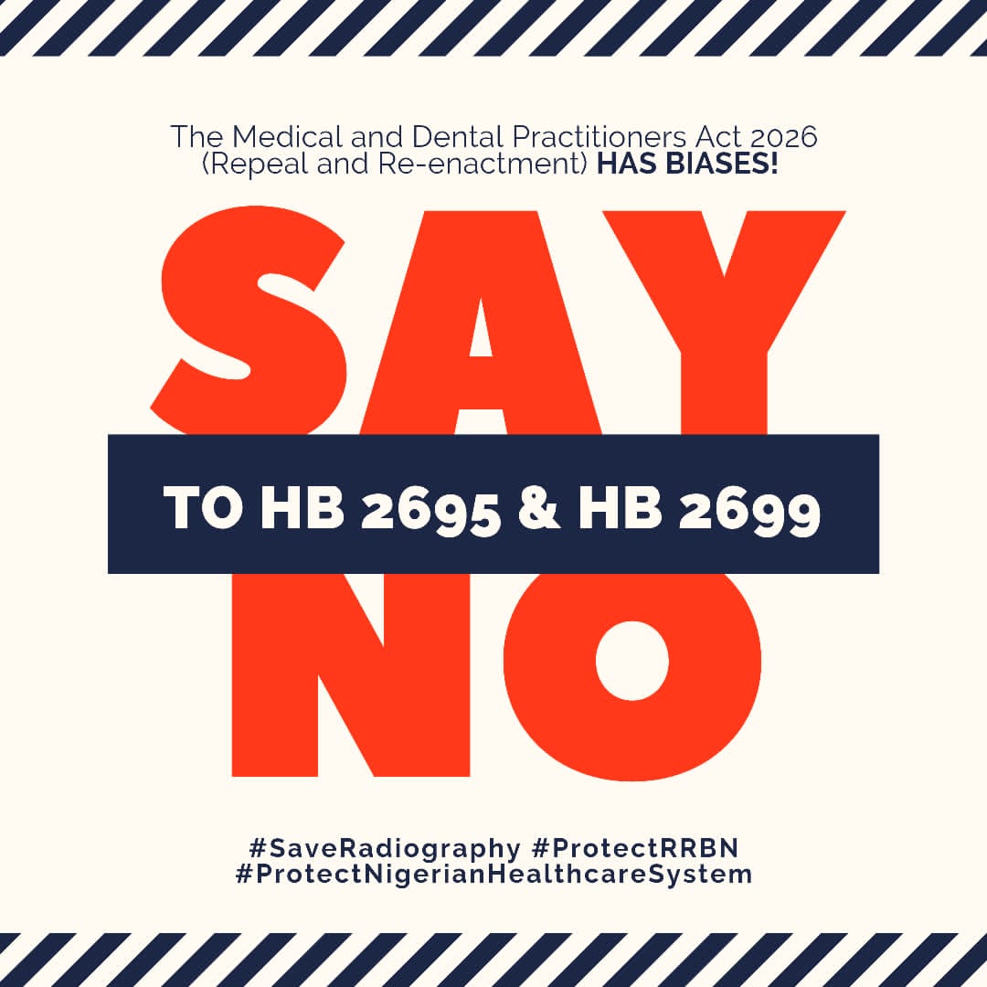 This isn’t just a bill  it’s a decision that could reshape the future of healthcare in Nigeria
We refuse policies that sideline vital professions and threaten the balance of our healthcare system. Radiography is not an afterthought  it is essential.
#SaveRadiography
#ProtectRRBN