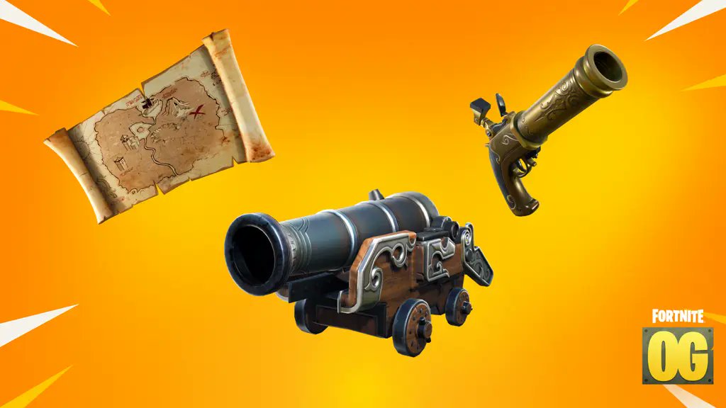BackersGamesF's tweet photo. FORTNITE OG SEASON 8 LAUNCH TOMORROW 

Here is everything you need to know:

NEW OG PASS
"A throwback to the classic Season 8 Battle Pass characters, look the part for a treasure hunt with three new Outfits. The first Outfit, Synthesis, is unlocked right away when you purchase the OG Pass or get it with Fortnite Crew."

MARVEL x FORTNITE OG
"Marvel: Endgame limited-time mode returning April 3 at 9 AM ET. Drop into a 16v16 clash, gear up with Avengers items, and stop Thanos and his Chitauri before they collect all six Infinity Stones."

UPDATED LOOT POOL
• Treasure Map - Will lead you to a buried treasure chest complete with a Chug Jug and Legendary weapon.
• Pirate Cannon - Launch yourself or a teammate like a cannonball, great for breaking builds. Ready, aim, fire!
• Flint-Knock Pistol - One of the true OGs is back! The force of your shot will send you and your target flying back like ships in the night.
• Impulse Grenades
• Boogie Bomb
• Rift-to-Go
• Hunting Rifle
• Bandages
• Med Kits
• Apples
• Mushrooms
• Small Shield Potions
• Shield Potions
• Slurp Juice
• Chug Jugs
• Assault Rifles
• Suppressed Assault Rifles
• Heavy Assault Rifles
• Scoped Assault Rifles
• Thermal Scoped Assault Rifles
• Pistols
• Suppressed Pistols
• Hand Cannons
• Dual Pistols
• Scoped Revolvers
• Suppressed Submachine Guns
• Compact SMGs
• Pump Shotguns
• Tactical Shotguns
• Heavy Sniper Rifles
• Suppressed Sniper Rifles
• Grenade Launchers
• Rocket Launchers
• Miniguns
• Clingers
• Balloons
• Bushes
• Cozy Campfires
• Dynamite
• Itemized Glider Redeploy
• Stink Bombs
• Supply Llamas
• Mounted Turrets
• Port-A-Bunker (Zero Build-only)

"Look out for more items like The Baller unlocking later in the Season."

#Fortnite