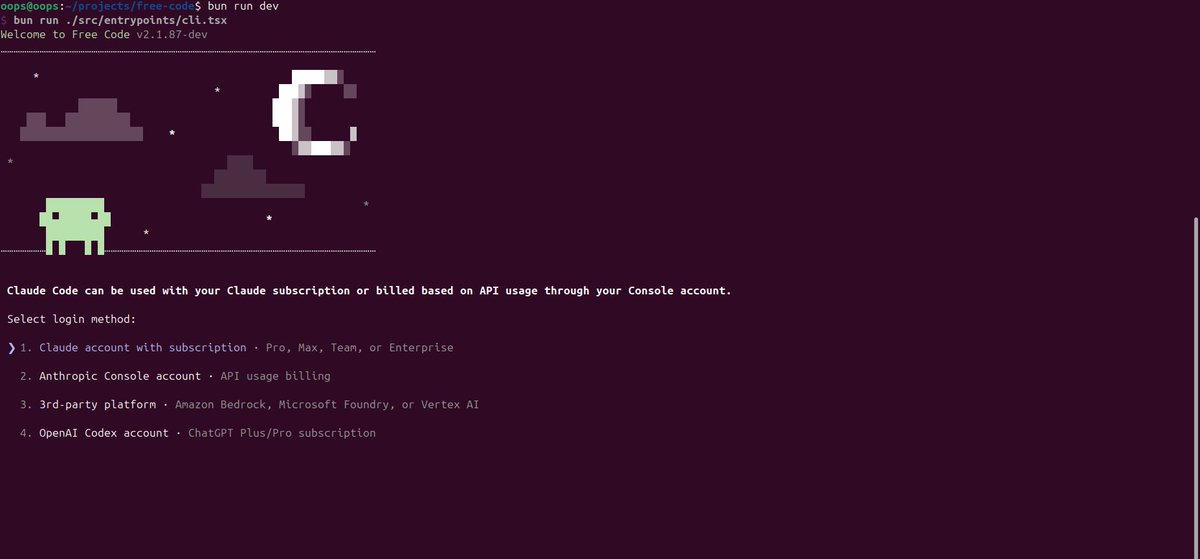 bubblu2264's tweet photo. @Fried_rice NEW: Full OpenAI Codex Support! 
https://t.co/9o0CjpoRqL

Thinking animations, vision processing, seamless tool-use loops, and live token billing all perfectly reverse-engineered to run both Claude and Codex under the same CLI. https://t.co/4vzqdtCW07