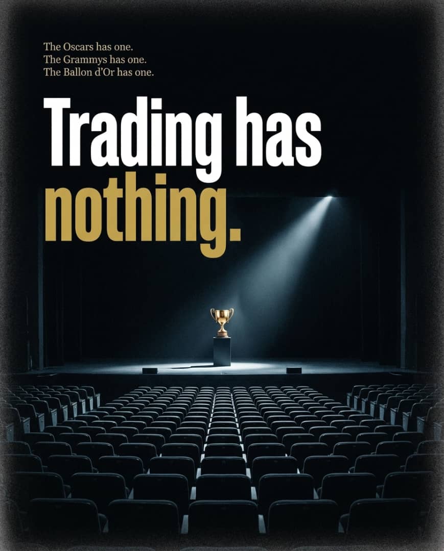 tea__global's tweet photo. The market moves trillions every day. But who did what when no idea  -no recognition 
Every other industry solved this.
The Oscars. The Grammys. The Ballon d'Or.
Trading has nothing.
Until now. 👇
#fypシ゚viral #aprill #ViralTweets #CRYPTONewsTalk #CryptoInvestor https://t.co/tyld0ABwcA