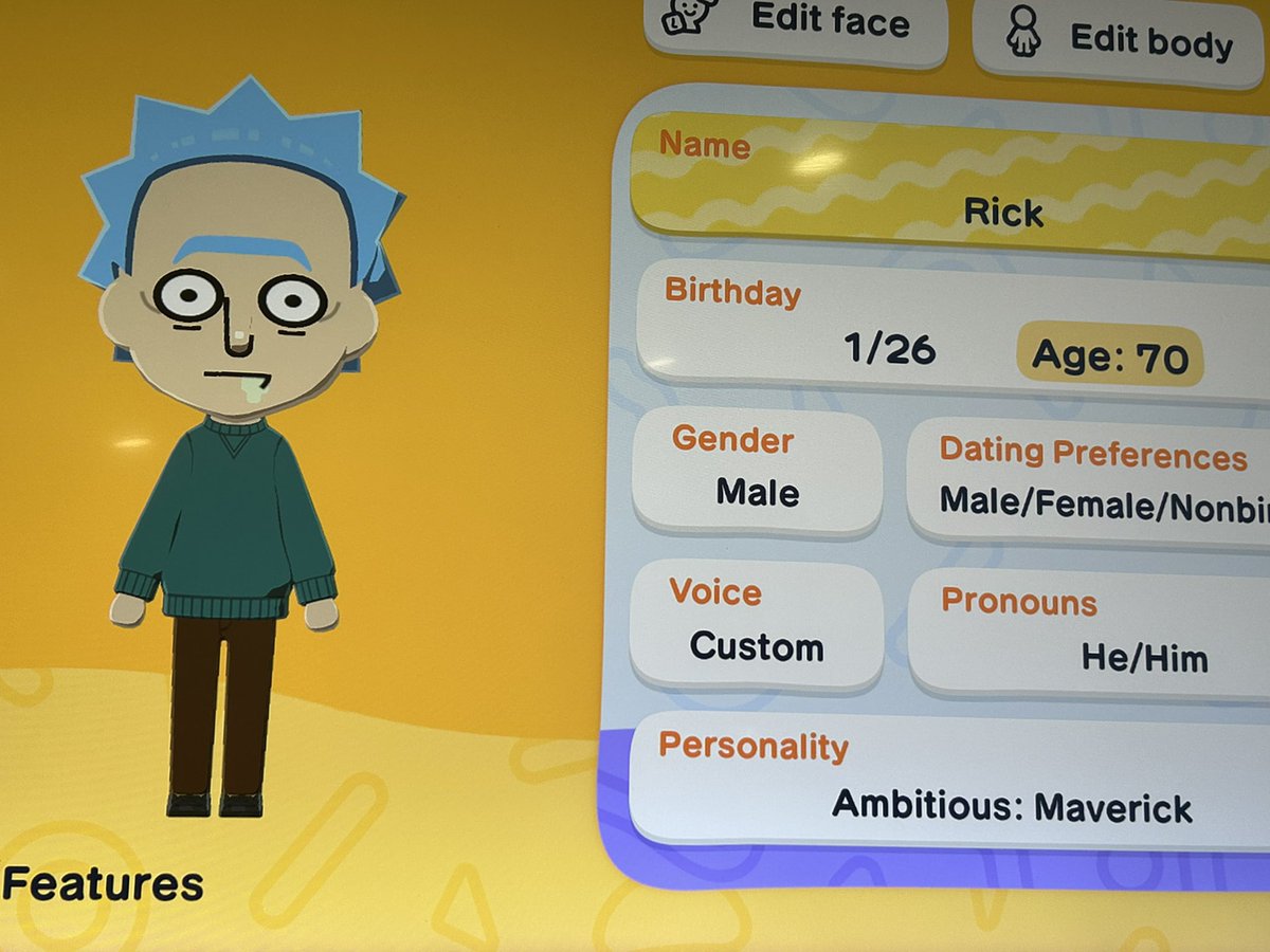 BazileDemons's tweet photo. Rick from Rick and Morty in #tomodachi life https://t.co/yW89e5iRqs