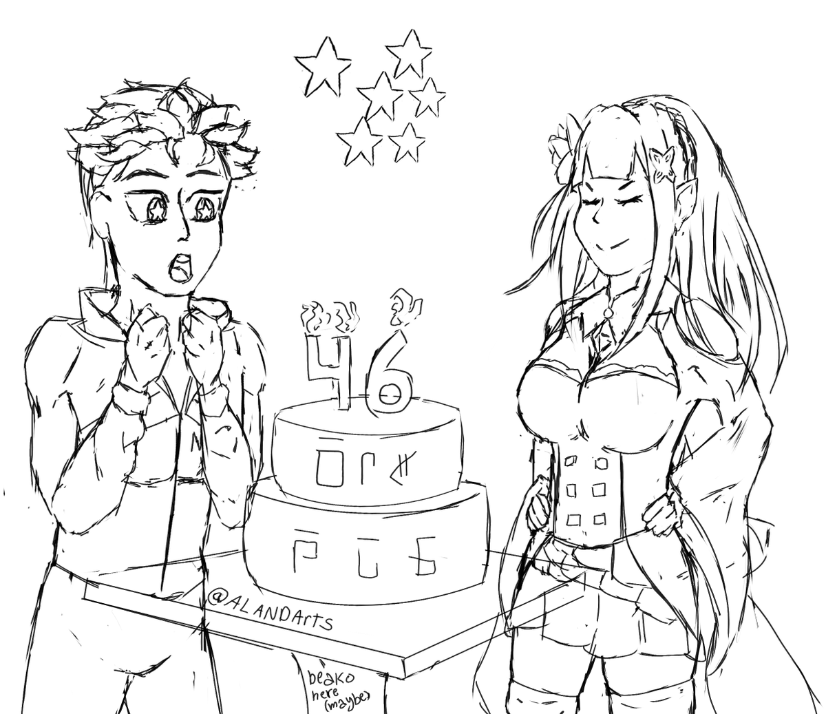 alandarts's tweet photo. ~WIP for now, full piece coming soon!~

Midterms are keeping me busy, but there was no way I was missing the birthday of the greatest MC in fiction! 

Happy Birthday Natsuki Subaru from Emilia tan! 🎂💜
 
エミリアからのケーキ✨ EMT!!! 
#リゼロ #rezero https://t.co/TXtnGskiiG
