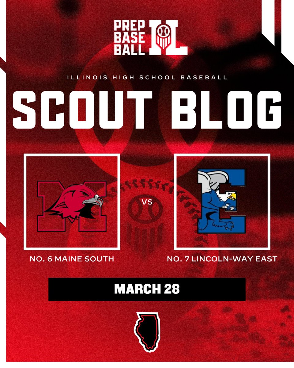 PrepBaseballIL's tweet photo. 𝐖𝐞𝐞𝐤 𝟐 𝐒𝐜𝐨𝐮𝐭 𝐁𝐥𝐨𝐠 📝 

+ Our final update to the Week 2 Scout Blog with notes from No. 6 Maine South vs. No. 7 Lincoln-Way East. 

+ 1️⃣0️⃣ names added with scouting reports and video. 

🔗: https://t.co/6elOPVpmKp https://t.co/Lr9Dbx4sUZ