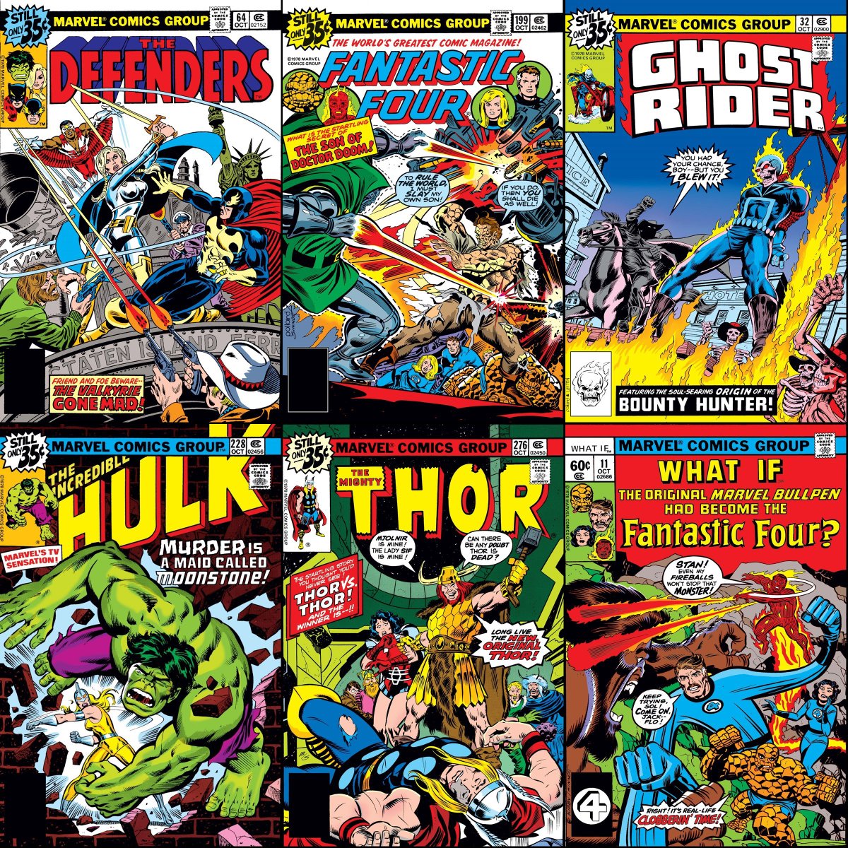 Marvel Comics that were on sale with cover dates of October 1978.