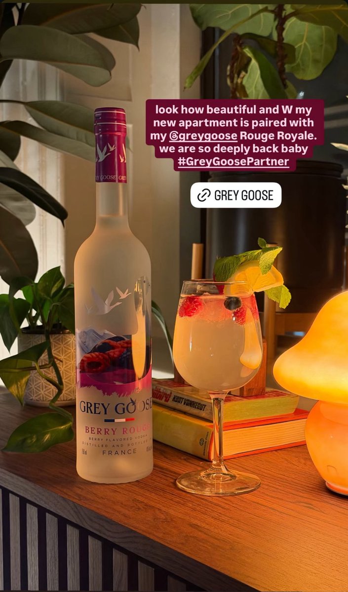 Jackinnanenhq's tweet photo. “Look how beautiful and W my new apartment is paired with my @/greygoose Rouge Royale. we are so deeply back baby #GreyGoosePartner”

Jack via Instagram stories https://t.co/xaKjd1cyav