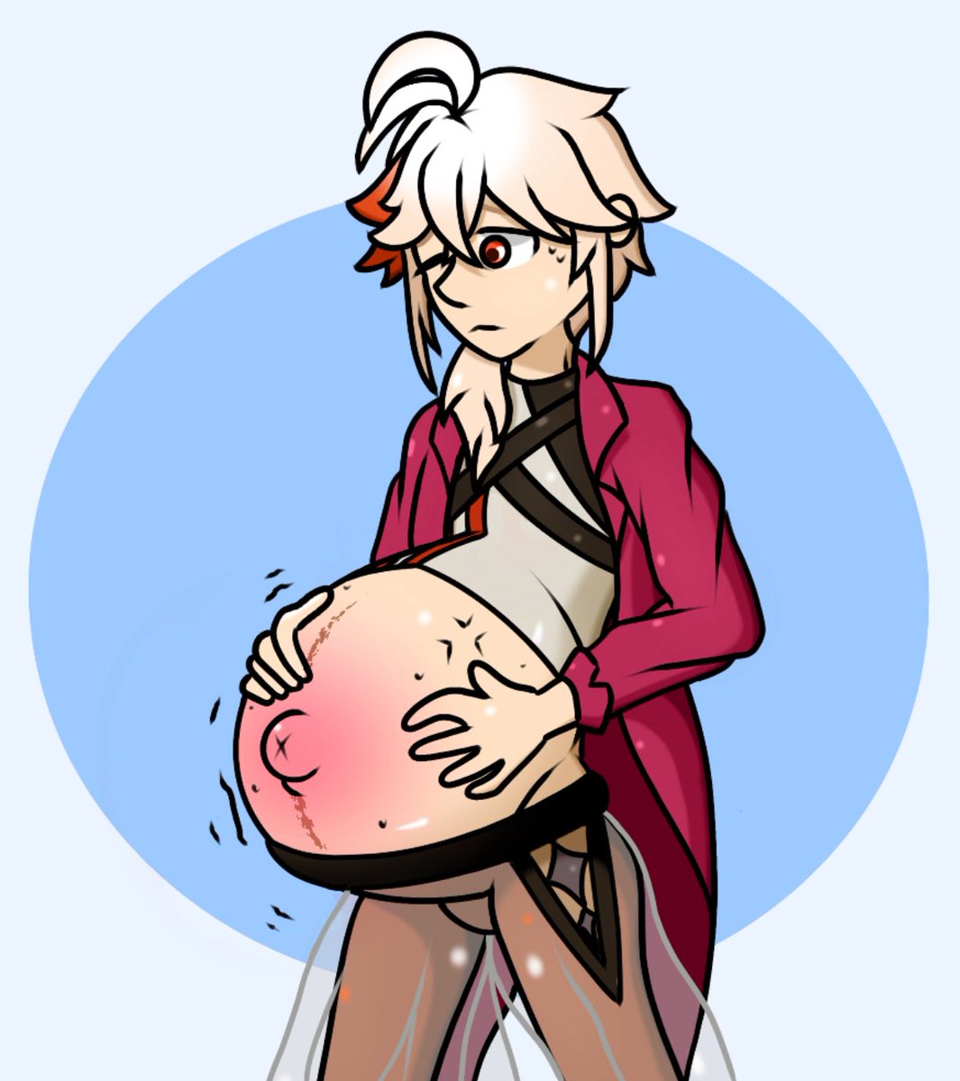 One last commission for a fantastic commissionner ! It’s my baby Kazuha having trouble in his tummy ^^

Comms are closed now, thanks everyone !

Enjoy ! ^^

#mpreg