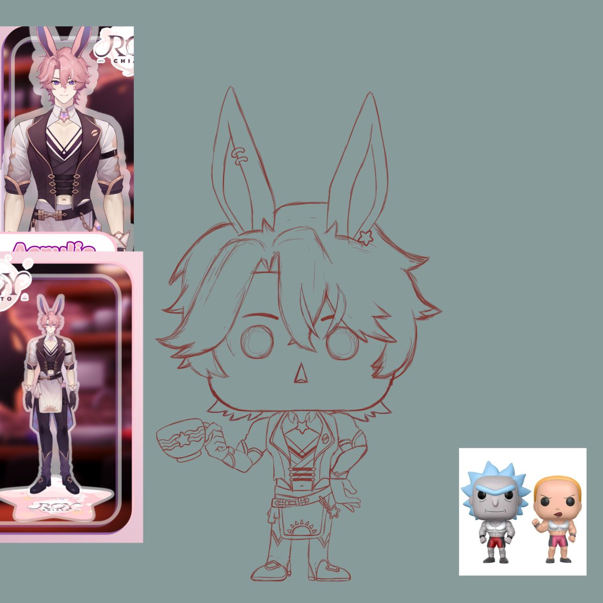 DreadDrawz's tweet photo. Might as well share some other wip art. As an excuse to try and practice doing packaging art, I thought what if #RoyChiArt as a FunkoPop. Tho with that in mind I actually have to try and figure out what a Roy Chiato Funko looks like.
Sorry if this is cursed. #wipart https://t.co/5Qh7NNtWK5