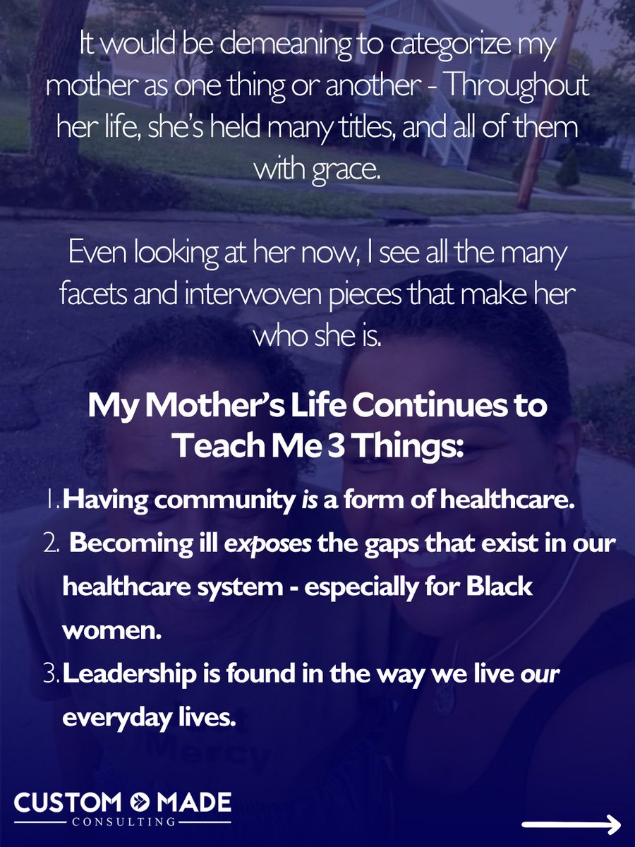 MADE4uconsult's tweet image. History books have heroes, but the most profound leadership lives in our own stories 📖 My latest blog honors my "Queen B"—my mom—an everyday hero whose journey through health &amp;amp; leadership is a masterclass in grace.

Read the story for #WHM: custommadeconsulting.com/blog