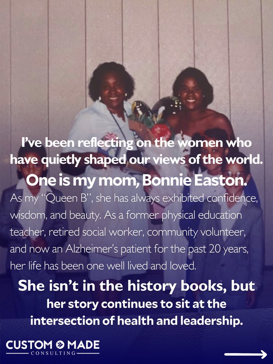 MADE4uconsult's tweet image. History books have heroes, but the most profound leadership lives in our own stories 📖 My latest blog honors my "Queen B"—my mom—an everyday hero whose journey through health &amp;amp; leadership is a masterclass in grace.

Read the story for #WHM: custommadeconsulting.com/blog