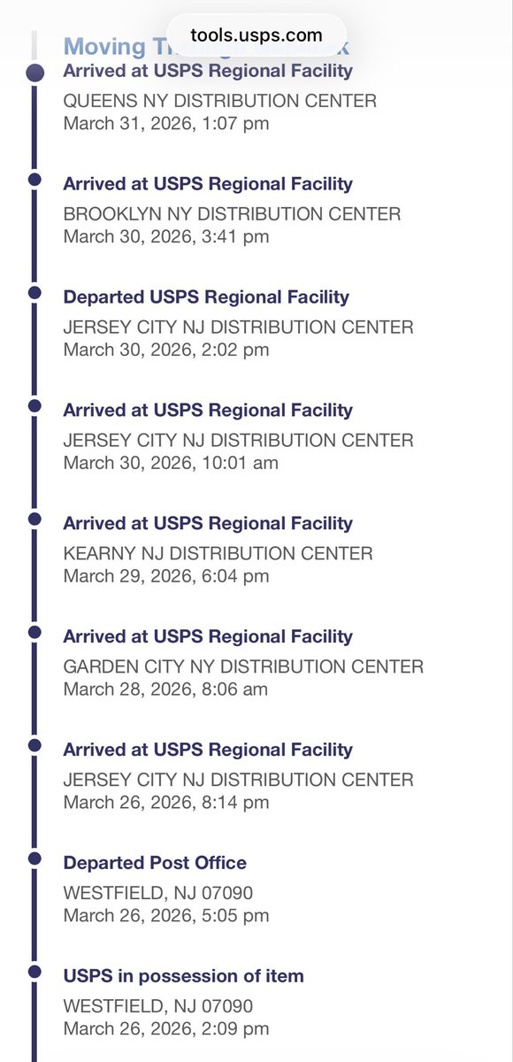 JeremyWelch31's tweet photo. it must be an amazing feeling @USPS @USPSHelp to be able to be so absolutely incompetent at your jobs and never face any repercussions for the constant and absolute failures that every single employee of yours has mastered so effortlessly…an OVERNIGHT package that only had to travel less than 40 miles…and you failed like the champions of mediocrity you are…kudos…if I tried to fail that hard I couldn’t come close to your expertise