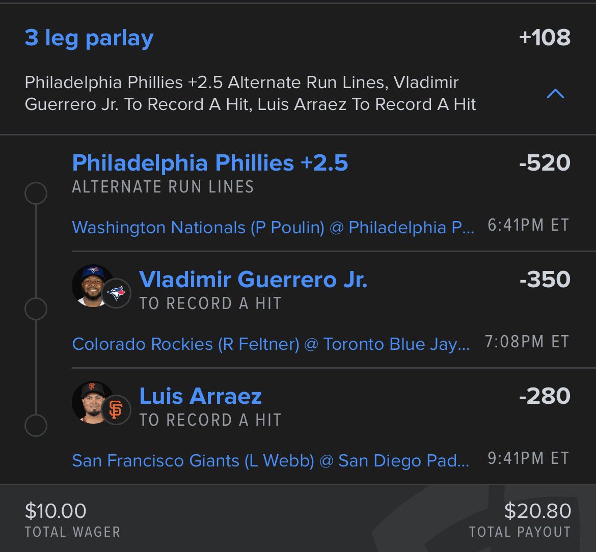MLB is here and we’re starting the 10 to 10k challenge already! I’m also placing 1 unit on this as well! LFGGGG #Gambling𝕏 #gamblingtwitter