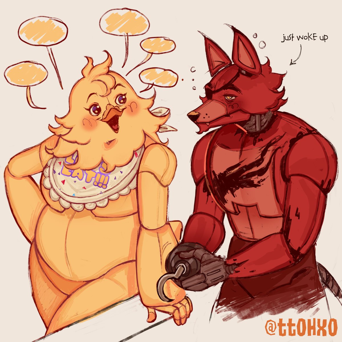 Wtohxo's tweet photo. #fnaf #fnaffanart #fivenightsatfreddys #fnafchica #fnaffoxy #fanarts #art #digital_art https://t.co/jtTfcX1Yjv