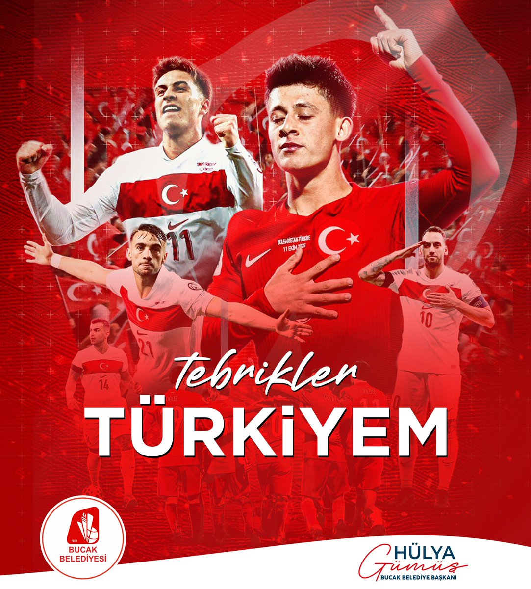 A Milli Futbol Takımımızı, 2026 Dünya Kupası’na katılma başarısından dolayı yürekten kutluyorum. 🇹🇷

Ay-yıldızlı formamızla bizlere büyük bir gurur yaşatan tüm futbolcularımıza ve teknik heyetimize teşekkür ediyorum.
