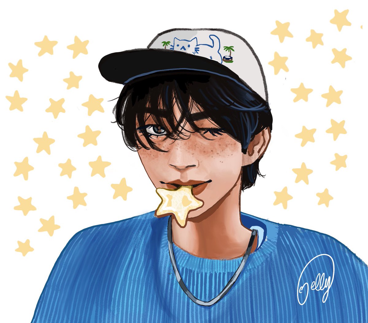 ⭐️#hanbin #zb1fanart #sunghanbin #성한빈                                       hanbin WITH FRECKLES….???.?.?aaaaaaaa
