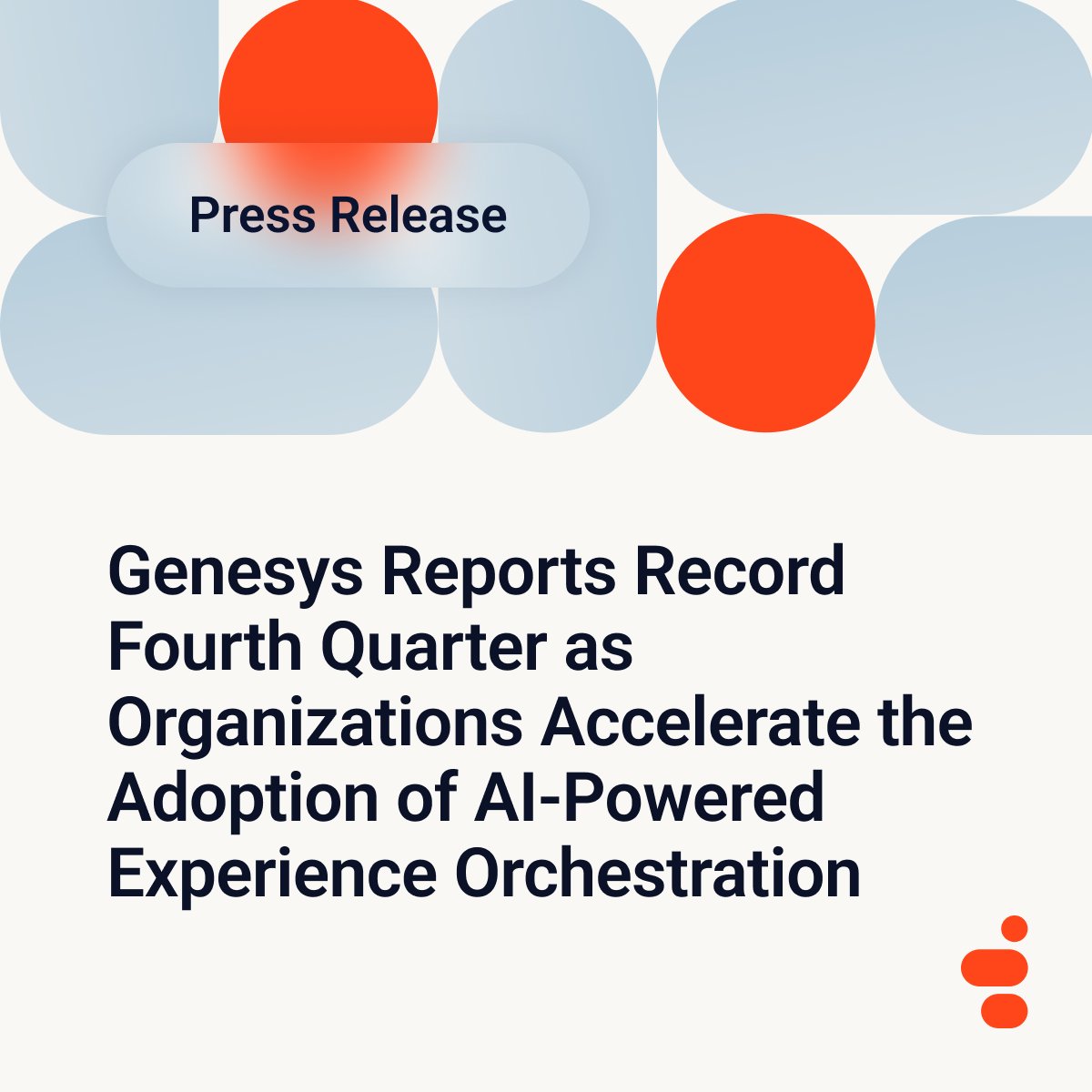 ITSolutionsATL's tweet photo. Genesys just announced FY26 results!  

What stands out most? The results our customers are achieving: 
🔘 +22 NPS 
🔘 Lower costs 
🔘 Faster, more personalized experiences

AI-powered orchestration is making a real difference. 

Read: https://t.co/XhBCCGP1Yi https://t.co/xkHf0HKjKl