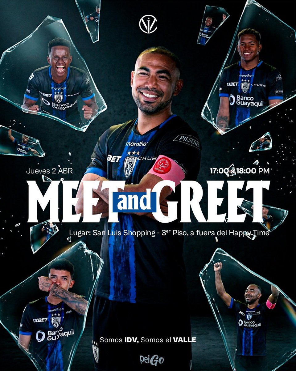 Solo para ti 🫵 ✅ 👀
Se viene la primera firma de autógrafos ✍🏻 de nuestro primer equipo.

Este jueves 2 de abril, de 17h00 a 18h00, en el tercer piso del <a href="/SanLuis_UIO/">SanLuis_UIO</a> (afuera de Happy Time).

Ven por tu firma, fotos y participa por entradas para el partido del sábado 👀
¡No