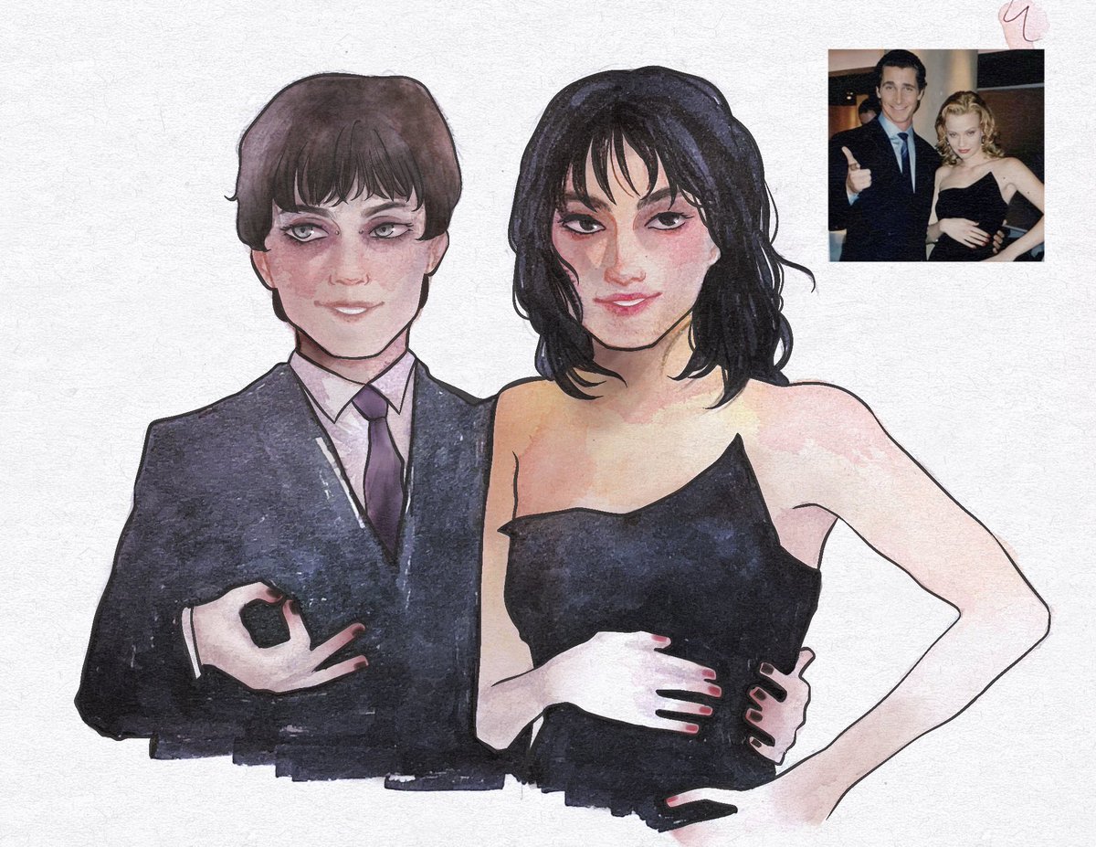 vrdckt's tweet photo. me and my dear @mityasyrnik on the red carpet 

watercolour + procreate render https://t.co/GAtTXDO2ic