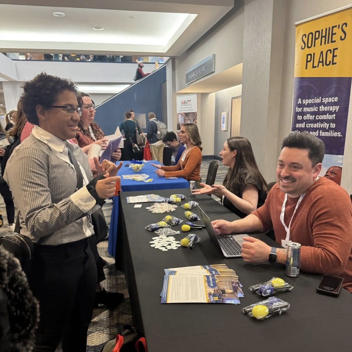 Here are some pictures of our stellar C.S. Mott music therapy team at the Great Lakes Region American Music Therapy Association Conference we had the honor of sponsoring earlier this month. 

Music changes everything! 💛🦋

#musictherapy #palliativecare #amta #glramta #greatlakes