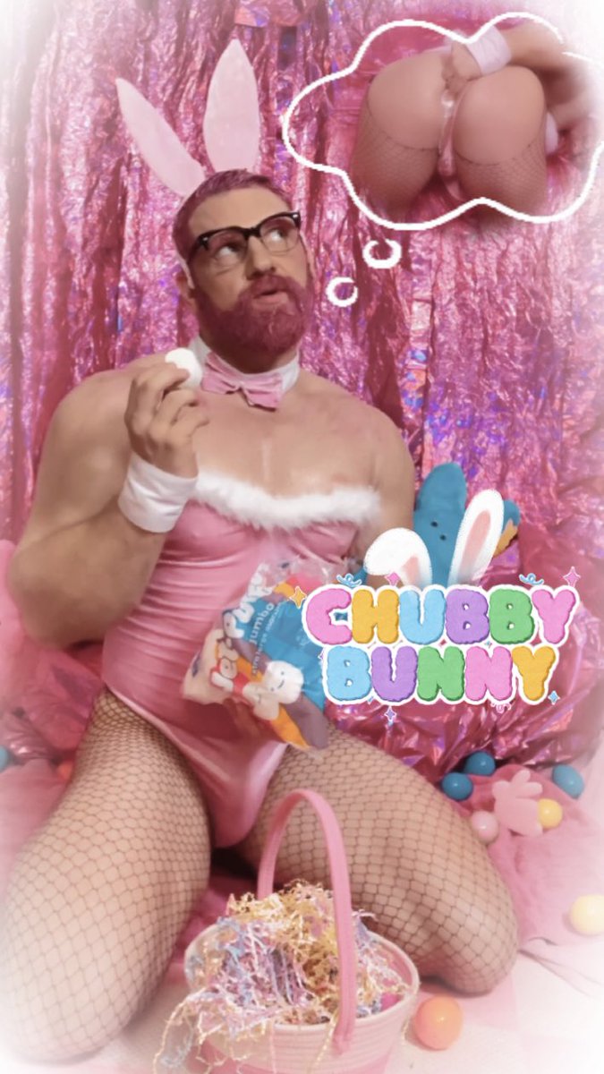 bubblegumshaneX's tweet photo. Happy Easter from your Easter Bunny Dad! Wanna watch me play chubby bunny with my pussy? https://t.co/HLdk6xvdIe