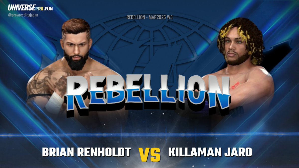 ProWJapan's tweet photo. Tonight's PWJ Rebellion Card brought to you by @SoloReprise2K's Universe tracker

Part 1 https://t.co/g1LHgzlcAC