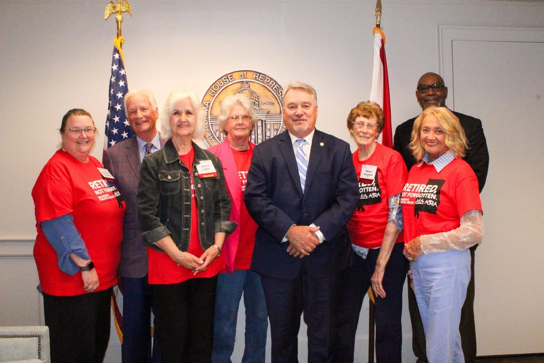 myAEA's tweet photo. RETIREES DESERVE FUNDING RELIEF! Today was a great day, as over 300 education retirees gathered at the Statehouse to engage with their lawmakers and advocate for funding relief. We appreciate all the retirees who joined us today! #myAEA https://t.co/3NJq20jbT5