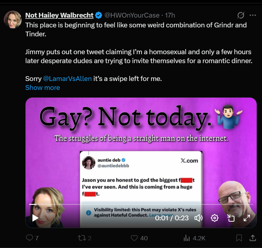 AbbyElizabt's tweet photo. Jason's video editing still sucks. I'd say he should stick with writing but it might be worse then his CRAPCUT AI hack job.... I'm 50/50 on that.
Side note... He's BIG MAD at #VideoJesus. I wonder why (insert stupid jaython emojis) https://t.co/NaBgh1RKcG