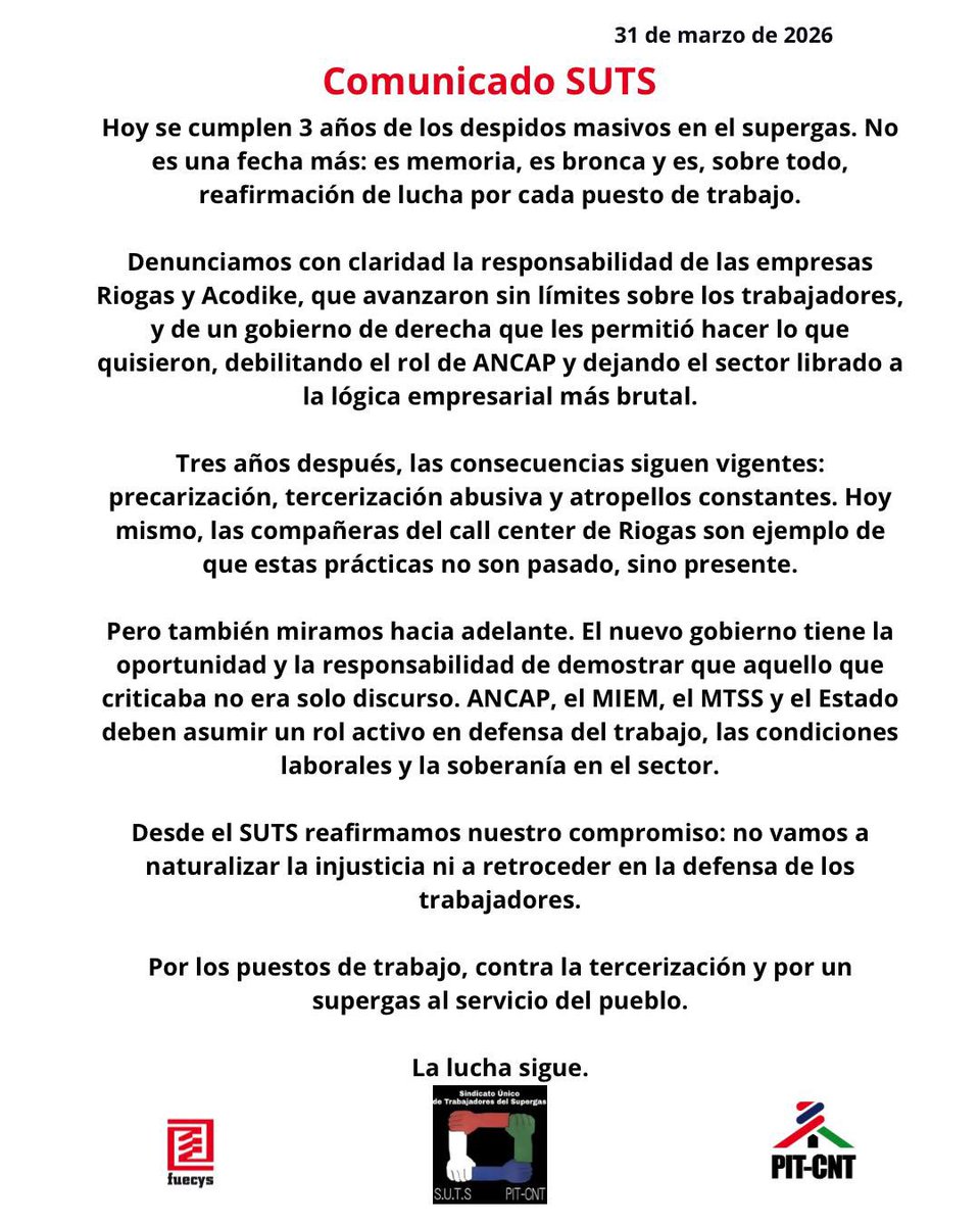 ALFAS1961's tweet photo. @PITCNT1 @MTSSuy @MIEM_Uruguay @AncapUruguay @FederacionANCAP @Fuecys_oficial @pachasanchez https://t.co/efCwl0H4Bj