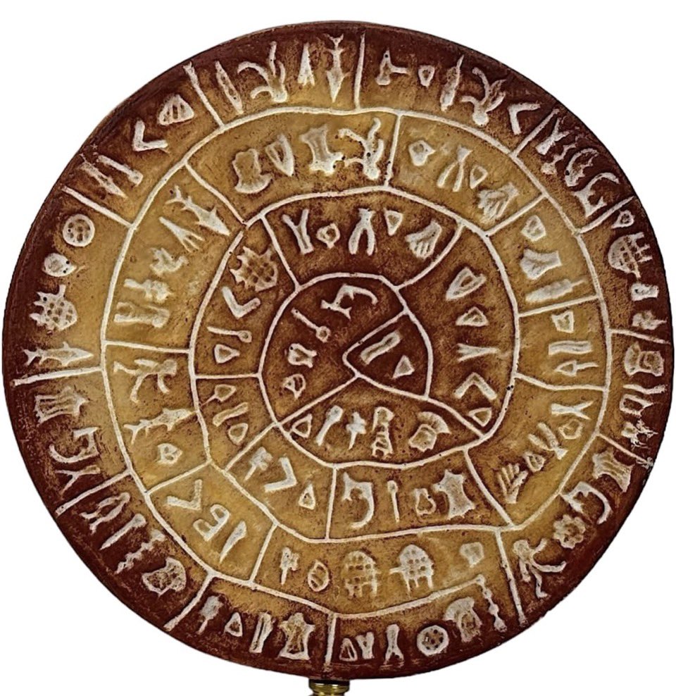 ArmandDAngour's tweet photo. The decipherment of Cretan hieroglyphs c.1700 BC. Thanks to AI, the code has now been cracked. 
An archaeo-Semitic language, giving  instructions for grocery shopping.

HUSBAND!
GET SAFFRONx40
OCTOPUS x2
OLIVE OIL
[????]
WINE 1 JAR, NO MORE
AND HUSBAND, DON’T DAWDLE https://t.co/fIuGuQ1MHK