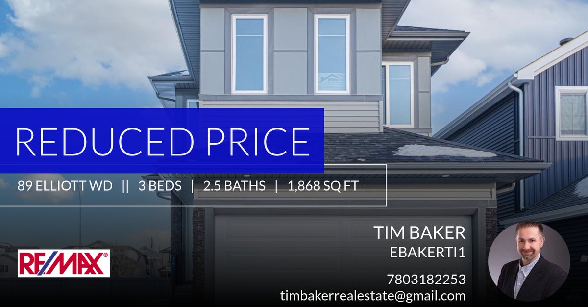 TimBaker_realty's tweet photo. 📍 Reduced Price 📍 This recently reduced home at 89 Elliott Wd in Fort Saskatchewan won't last long, so, don't wait to set up a showing! Reach out here or at 7803182253 for more information! https://t.co/saJwHrcftj https://t.co/26D5qAy8yV