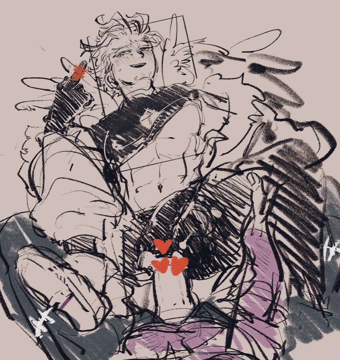 tank0mu's tweet photo. 🔞荼ホ
この間の落書き活用した更なる殴り描き https://t.co/ks4wP9kR2Z