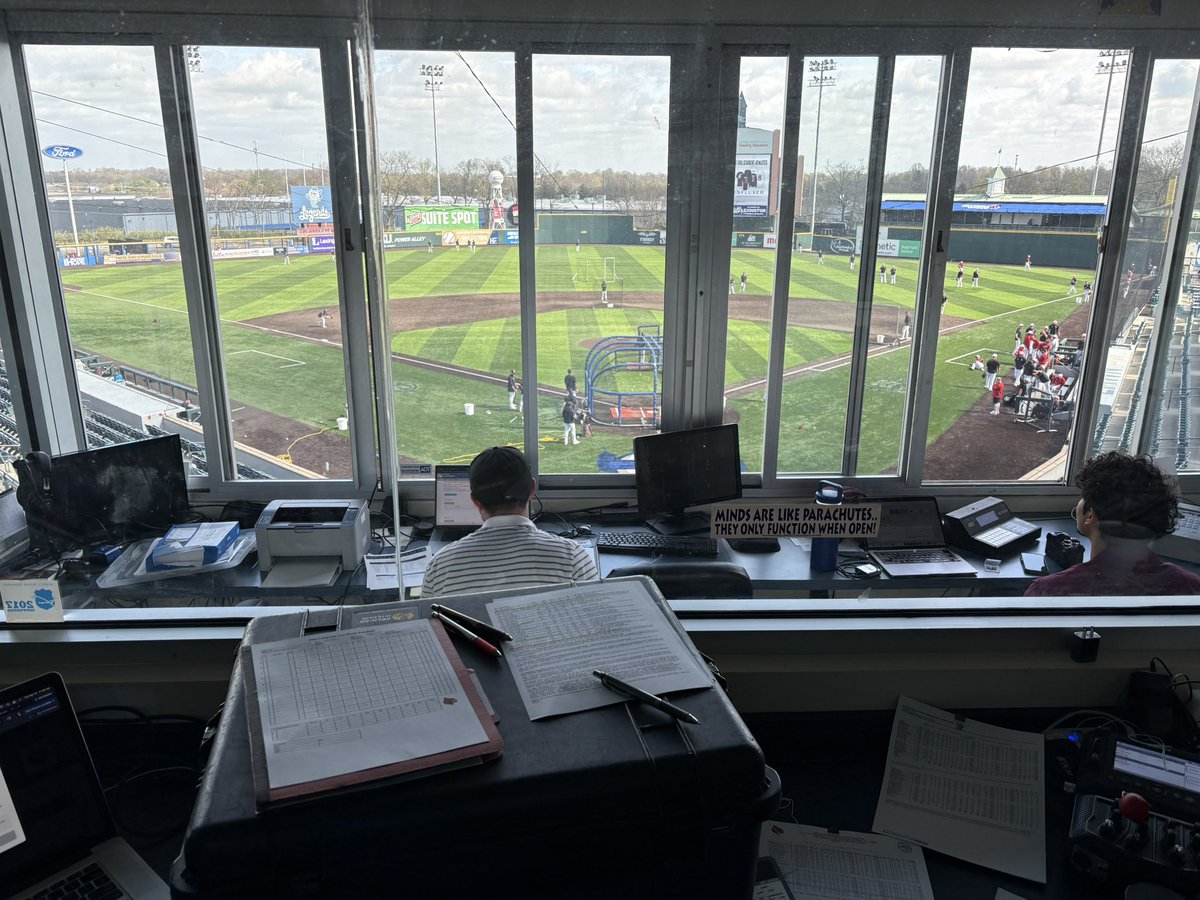 CardsPA's tweet image. I guess I’m the only show in town today from Lexington.  My first obstructed view broadcast of the season. Tune in on 970 AM at 1:00 for @LouisvilleBSB #L1C4