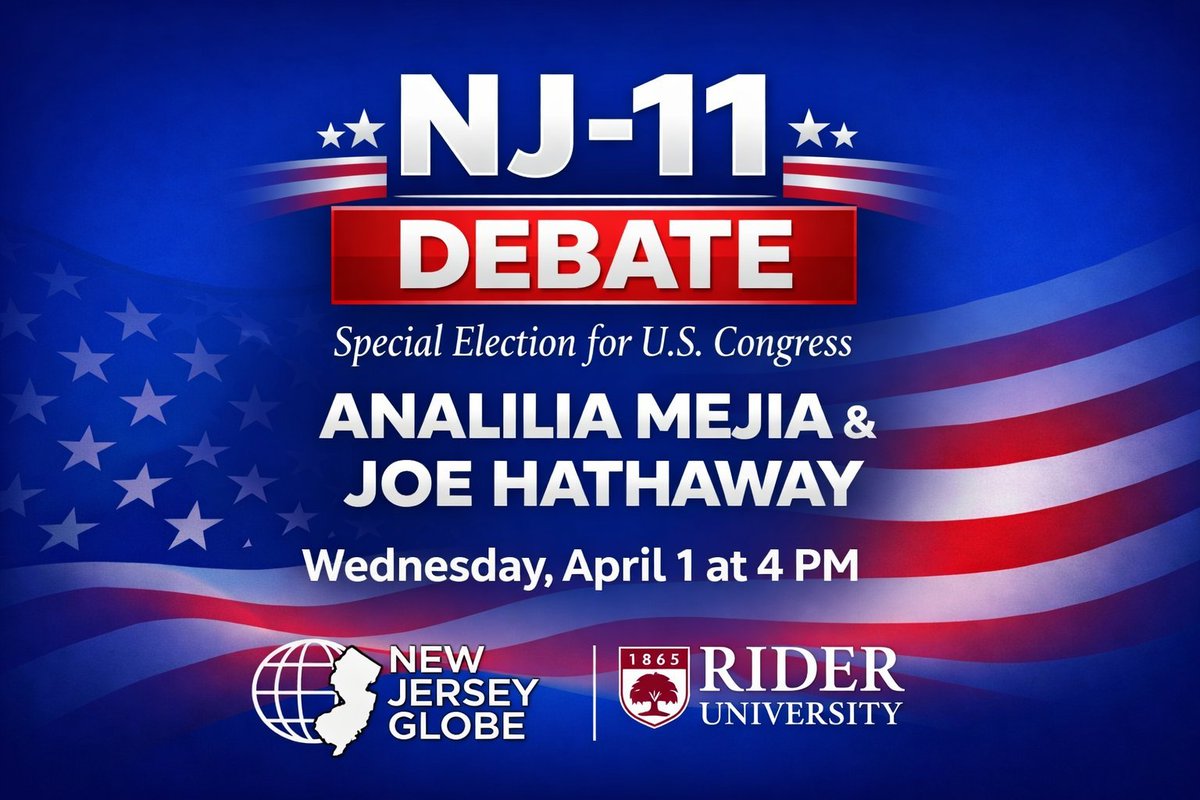 One Day More: the NJ-11 Debate for the special congressional election between <a href="/AnaliliaForNJ/">Analilia Mejia for NJ</a> and <a href="/HathawayForNJ11/">Joe Hathaway for Congress</a> coming up at 4 PM  tomorrow.