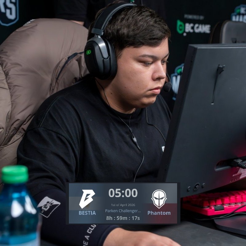 infocsarg's tweet image. ⚫️🚨 BESTIA YA TIENE RIVAL EN LOS PLAYOFFS DE PARKEN CHALLENGER.

Mañana desde las 5:00 a.m. BESTIA 🇦🇷 enfrentará a #Phantom 🇵🇱 en el UPPER BRACKET de los playoffs del torneo.

Ganar significarían para BESTIA unos 10 puntos (aprox)