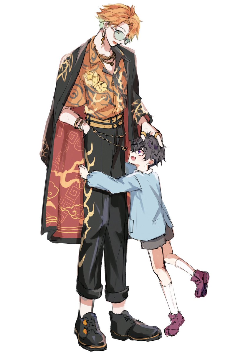 エイプリルフールなので、園児🤝を迎えに来たヤクザ風ｻﾐが描きたかっただけ