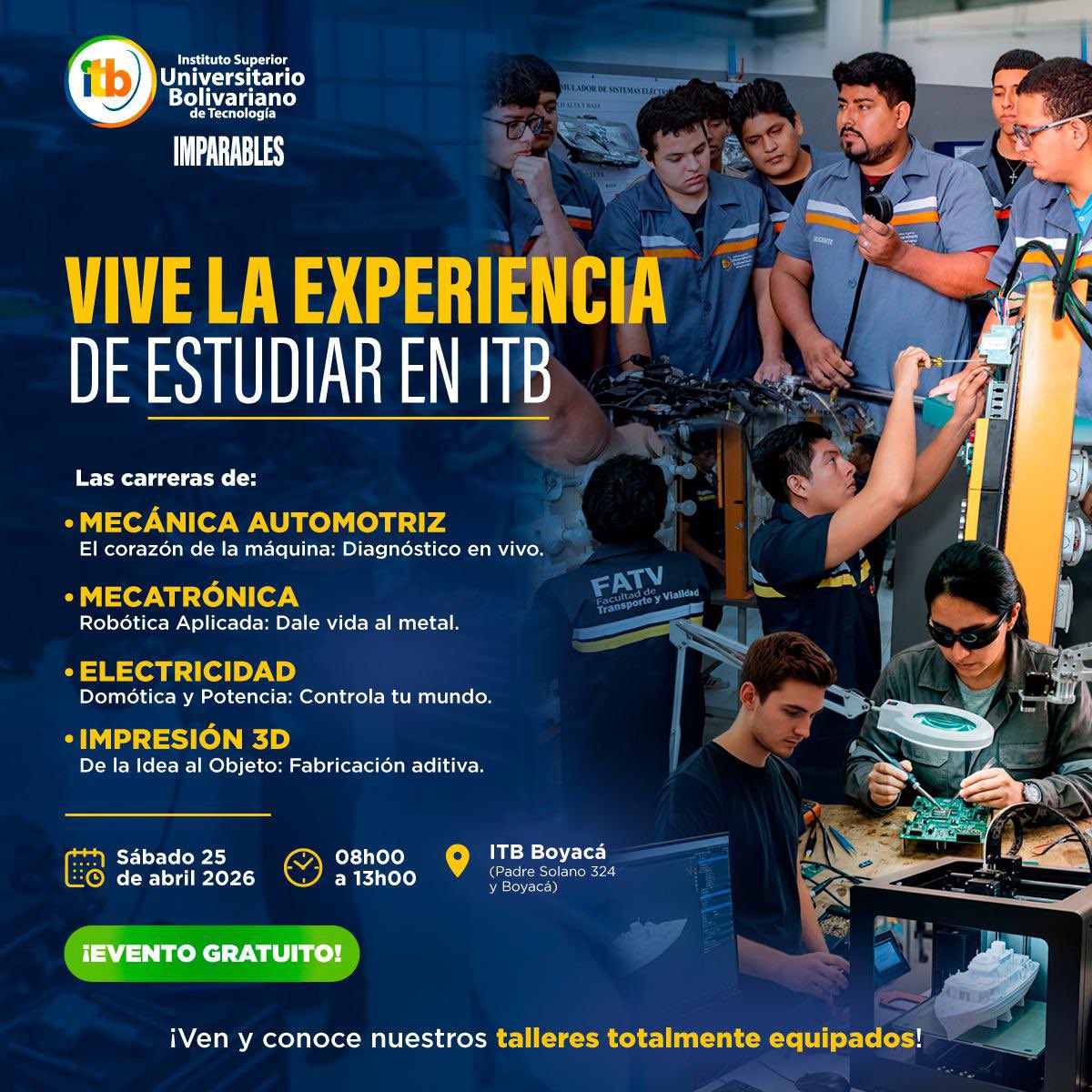 Siente cómo sería tu futuro profesional desde el primer momento.

📅 Sábado 25 de abril
🎓 Evento 100% gratuito

📲 Regístrate aquí para asegurar tu participación: forms.gle/XAzJs1qrULsBMX…

No lo pienses tanto… tu futuro puede empezar ese mismo día. 🚀💙