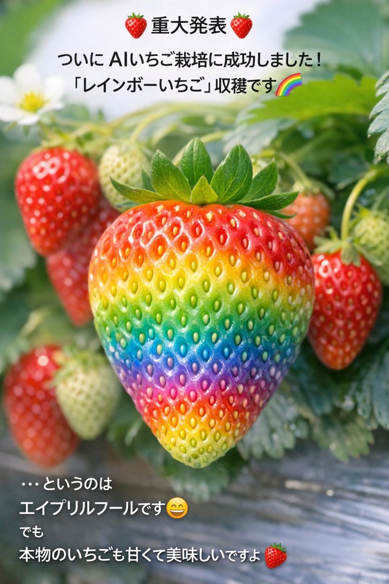 🍓重大発表🍓 ついに… 「レインボーいちご」収穫成功しました