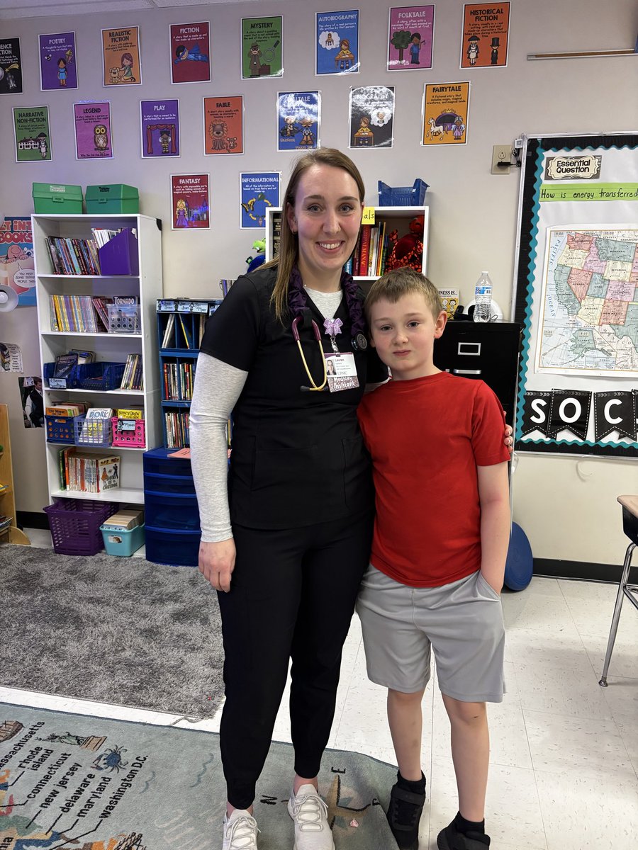 MissHuntHPSD's tweet photo. 3rd grade enjoyed career day today! Some of our favorites included a CMNA, EMTs, a service dog trainer, and a construction worker! 👩🏼‍⚕️🚑🦮👷🏼 One message they all shared was to never stop learning! 💡 #HPSDawesome @HanStElem https://t.co/F1VMKYyBbb