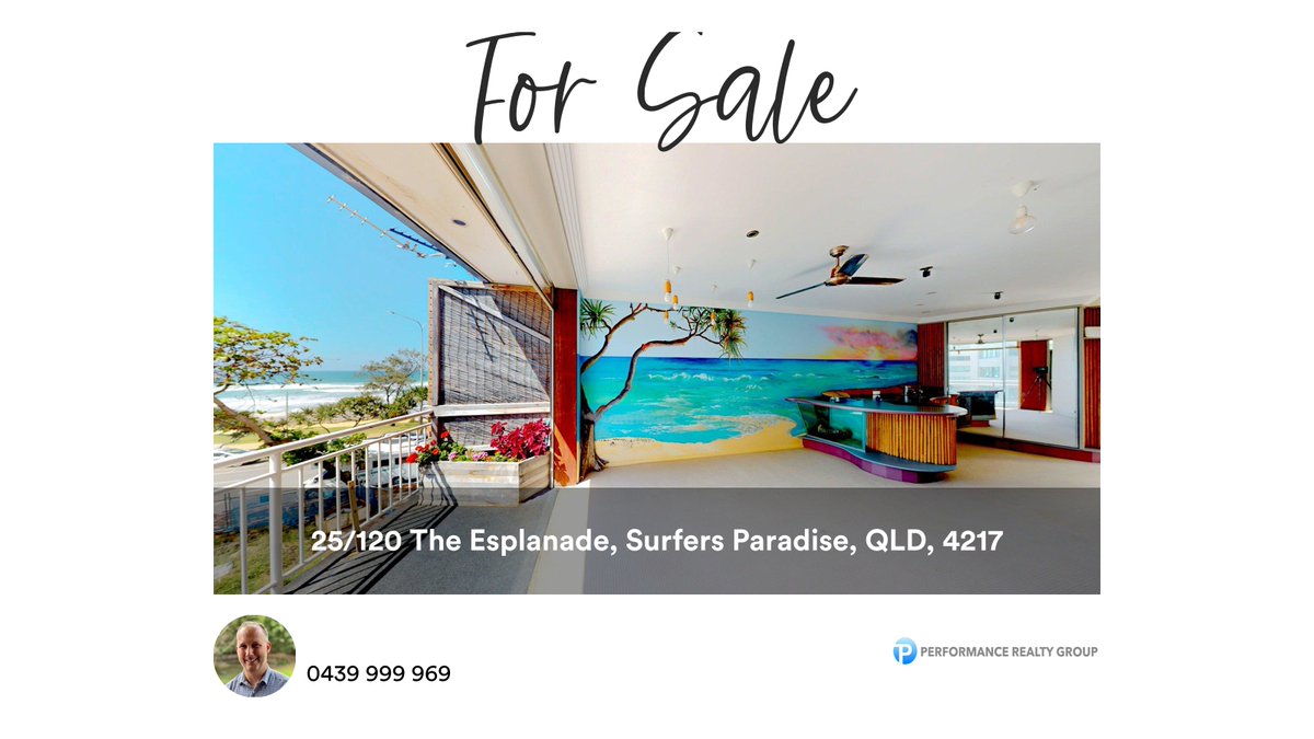 🛌 1 🛀 1 🚘 2
📍 25/120 The Esplanade, Surfers Paradise, QLD, 4217

Our agent’s latest listing on RateMyAgent
Queensland Real Estate Licence 3281585
rma.reviews/v91vb84f8spb

...
#ratemyagent #realestate #Performance_Realty_Group