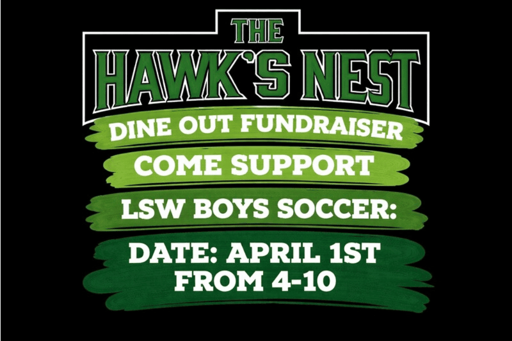 Kick in for a great cause! ⚽ Join us tonight from 4–10pm for our Dine-Out event and help support the LSW Boys Soccer program, where every bite helps fuel the season ahead!