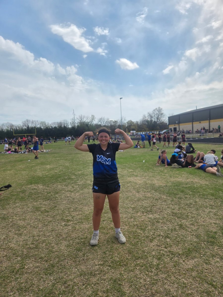 MaddieJones2028's tweet photo. Had my first track meet today! I ran a new PR for the 400 meter, and let's just say I finished the mile. All in all, I had a great day! https://t.co/tBdYPIRj23