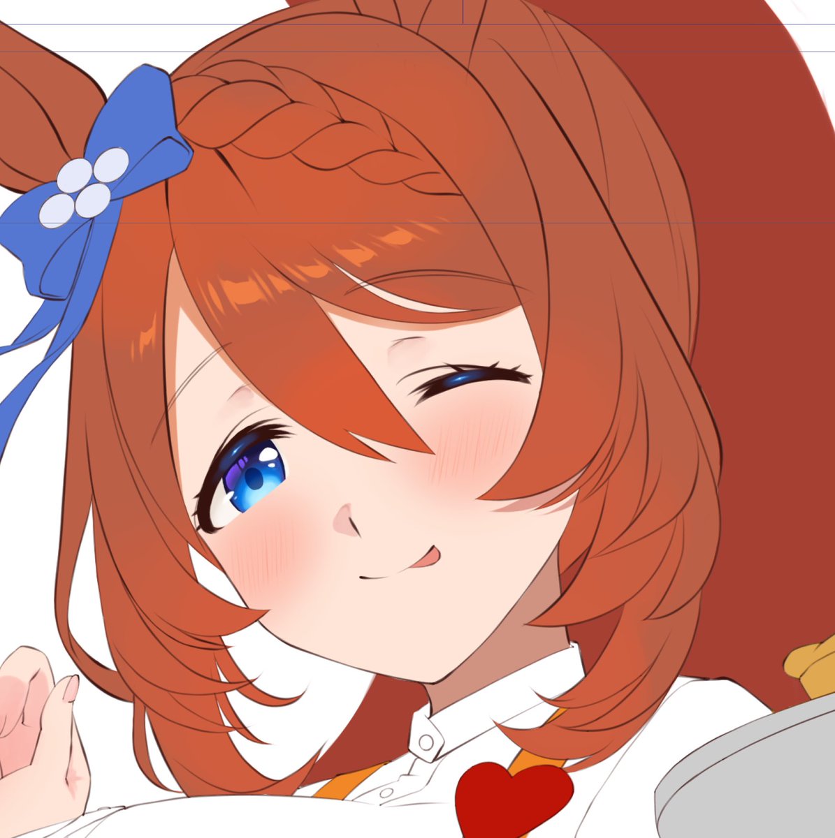 スーパークリーク(ウマ娘) 「アンミラちゃん ぬりぬりwip」|鳴海ユキのイラスト