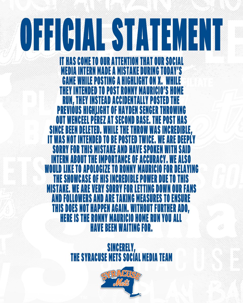 Syracuse Mets tweet media